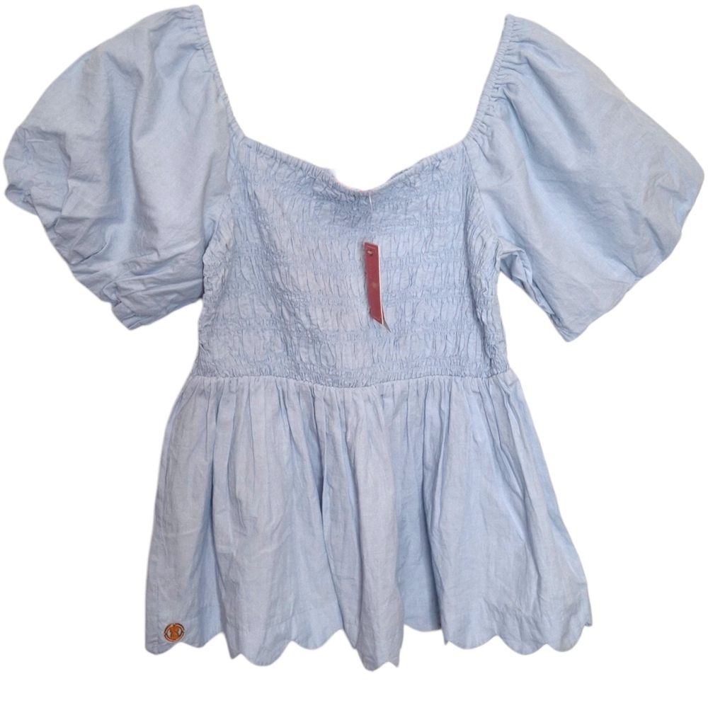 NWT Simply Southern Smocked Puffed Sleeve Top